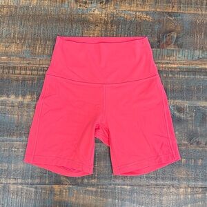 lululemon athletica Women's Coral Pink Bike/Workout Shorts